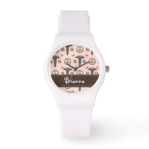 Personalised Peace Love Pharmacy Watch