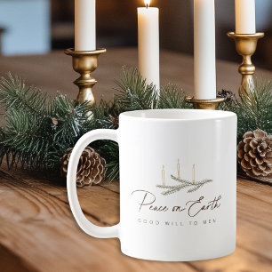 Personalised Peace on Earth Christmas Gift Coffee Mug