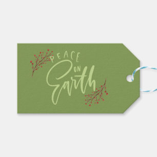 Personalised Peace on Earth Holiday Gift Tags