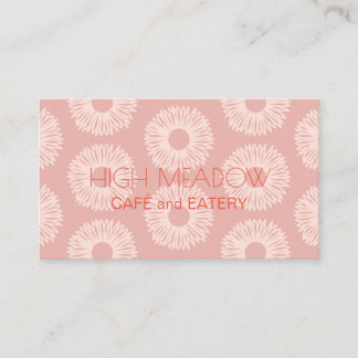 Personalised "Peach Blooms" (American) Business Card