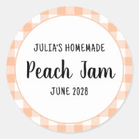 Personalised Peach Buffalo Plaid Jam
