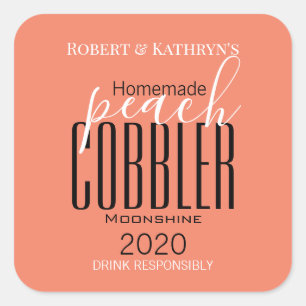 Personalised "Peach Cobbler" Label
