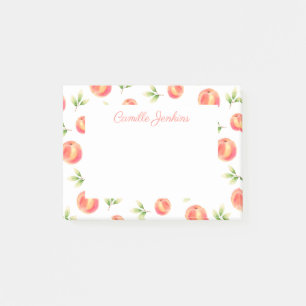 Personalised Peach Illustrated Name Post-it Notes