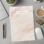 Personalised Peach Marble Planner<br><div class="desc">Elevate your organisation with this elegant planner showcasing a soft peach and pink marble design. The customisable name option adds a personal touch, making it a unique and thoughtful gift. Perfect for the modern woman who appreciates a touch of sophistication, this planner offers ample space for daily tasks, appointments, and...</div>