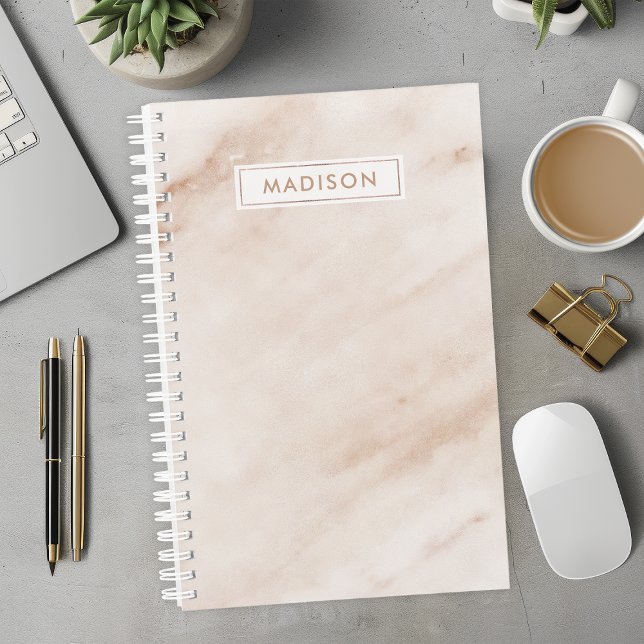 Personalised Peach Marble Planner (Creator Uploaded)