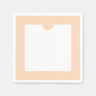 Personalised Peach Puff High End Coloured Napkin