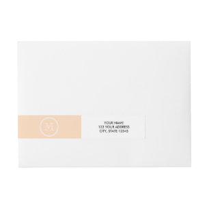 Personalised Peach Puff High End Coloured Wraparound Address Label