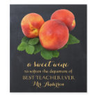 Personalised Peaches Sweet Teacher Wine Label