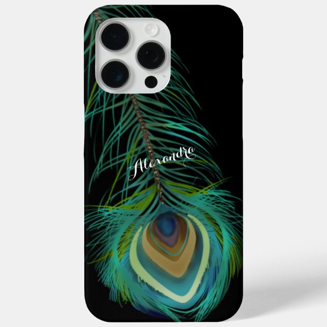 Personalised Peacock Feathers  Case-Mate iPhone Case (Back)