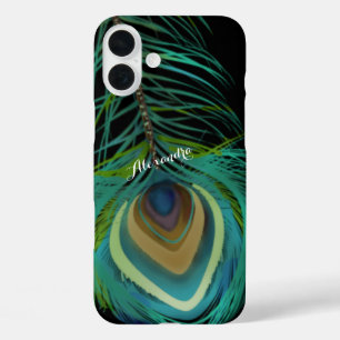 Personalised Peacock Feathers iPhone case