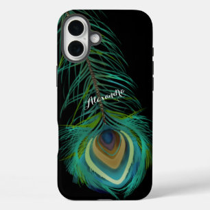 Personalised Peacock Feathers iPhone case