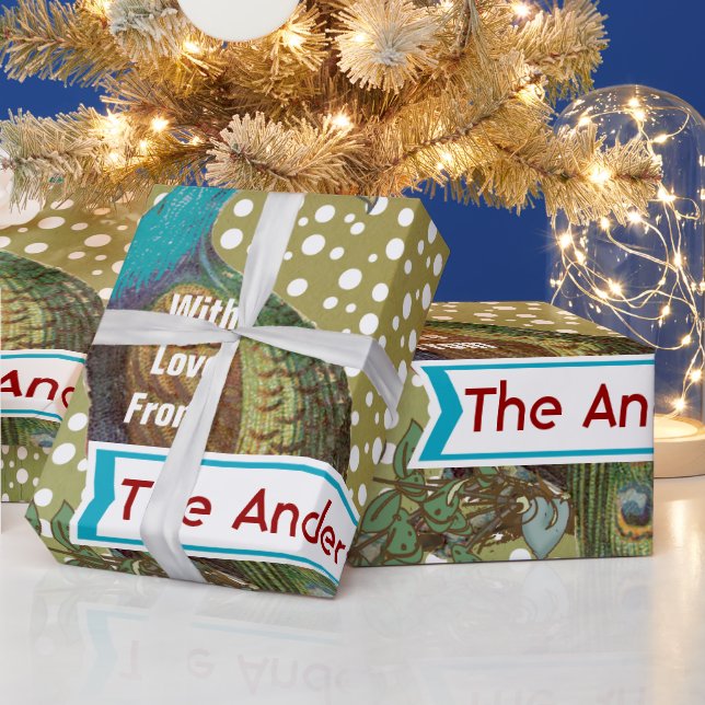 Personalised Peacock Holiday  Wrapping Paper (Holidays)