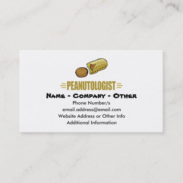 Personalised Peanut Business Card (Front)