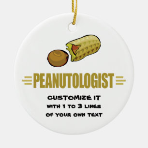 Personalised Peanut Ceramic Tree Decoration