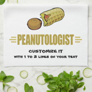 Personalised Peanut Tea Towel