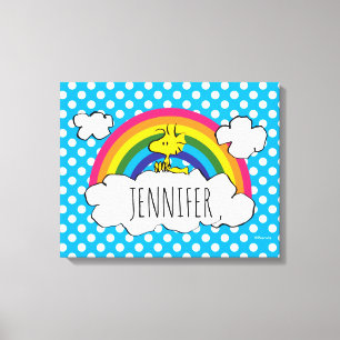 Personalised Peanuts Woodstock   Add Your Name Canvas Print
