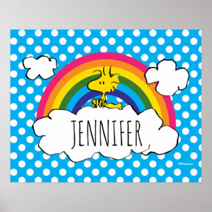 Personalised Peanuts Woodstock   Add Your Name Poster