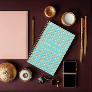 Personalised Pearl and Teal Planner