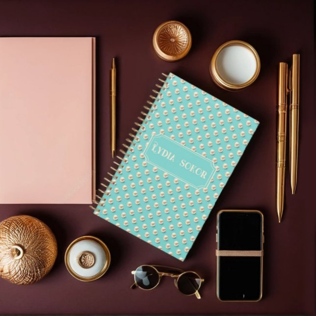 Personalised Pearl and Teal Planner (Creator Uploaded)