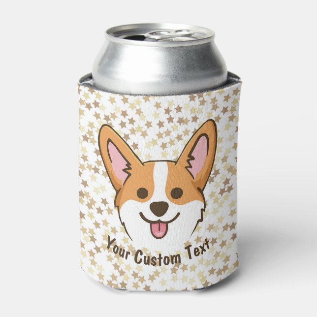 Personalised Pembroke Welsh Corgi Puppy Dog Stars Can Cooler (Can Front)