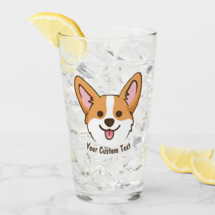 Personalised Pembroke Welsh Corgi Puppy Dog Stars Glass