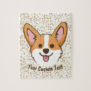 Personalised Pembroke Welsh Corgi Puppy Dog Stars Jigsaw Puzzle