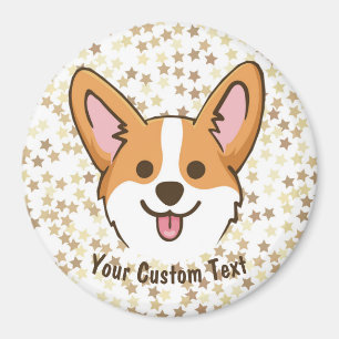 Personalised Pembroke Welsh Corgi Puppy Dog Stars Magnet