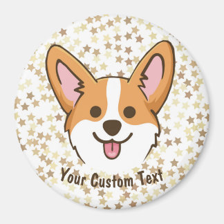Personalised Pembroke Welsh Corgi Puppy Dog Stars Magnet