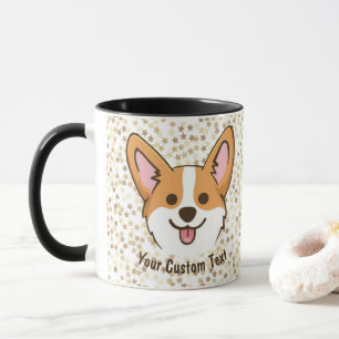 Personalised Pembroke Welsh Corgi Puppy Dog Stars Mug