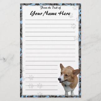 Personalised Pembroke Welsh Corgi Stationery