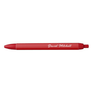 Personalised Pen Set with Name – Elegant Red