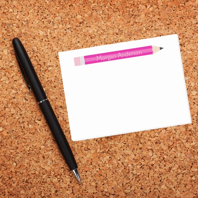 Personalised Pencil Teacher Notepad, Custom  Post-it Notes (Creator Uploaded)