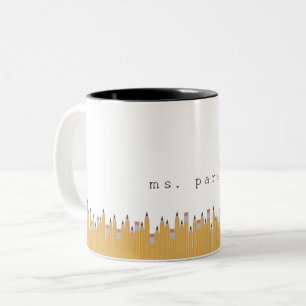 Personalised Pencils Two-Tone Coffee Mug