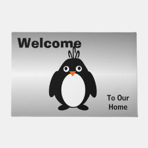 Personalised Penguin Design Doormat