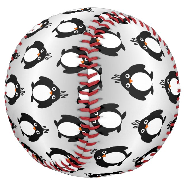 Personalised Penguin Design Softball (Angled)