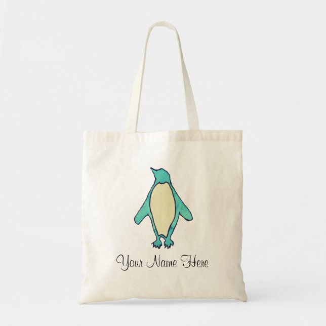 Personalised Penguin Tote Bag (Front)