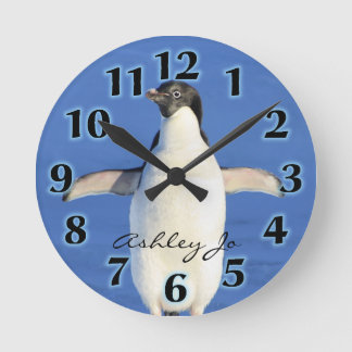 Personalised Penguin Wall Clock