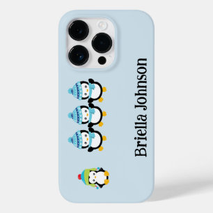 Personalised Penguins Dressed for Winter  Case-Mate iPhone 14 Pro Case