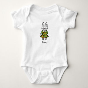 Personalised Penny the Rabbit Baby Bodysuit