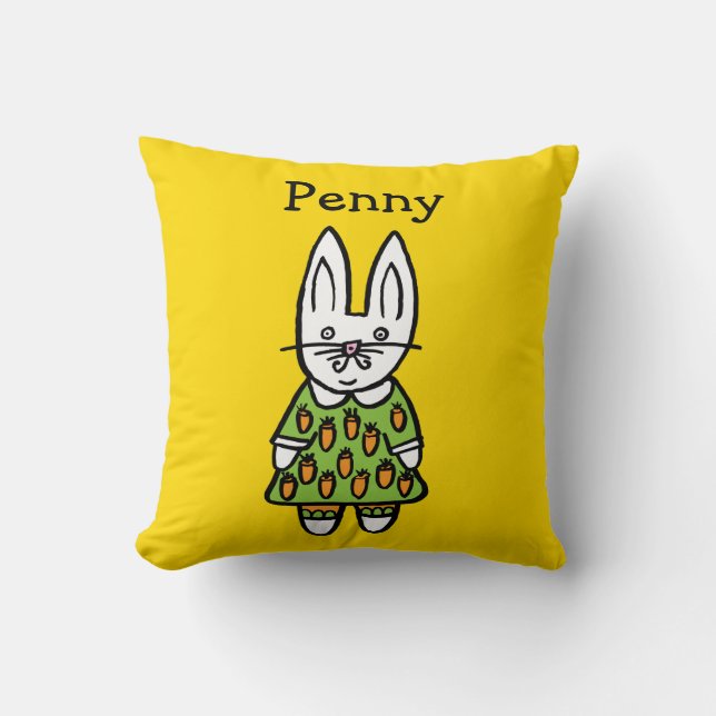 Personalised Penny the Rabbit Cushion (Front)