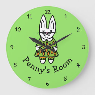 Personalised Penny the Rabbit Large Clock