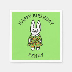 Personalised Penny the Rabbit Napkin