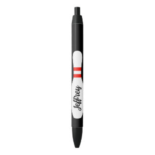 Personalised pens with bowling pin design