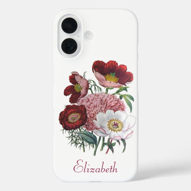 Personalised Peonies  Case-Mate iPhone Case (Back)