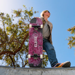 Personalised Peony Floral (for Teen Girls) Skateboard