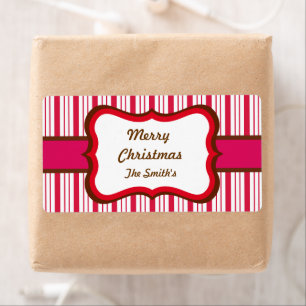 Personalised Peppermint Christmas Labels