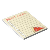 Personalised Pepperoni Pizza Slice To Do List