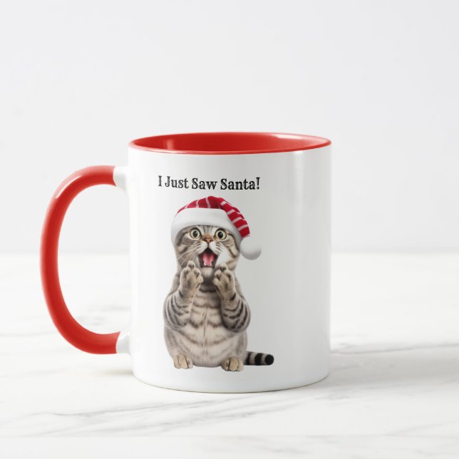 Personalised Per Lover Cat Christmas Mug (Left)