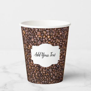 personalised Perfect Coffee Beans Blend Simple Paper Cups