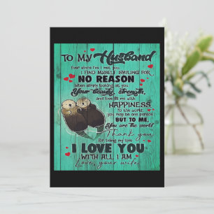 Personalised perfect gift, to my husband letter holiday card